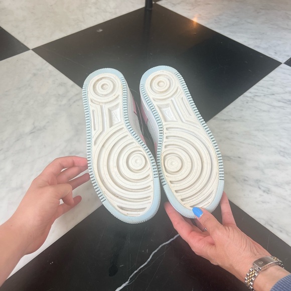 Women’s Air Force 1 Shaw “Hoops Pack” Soft Pink size 6 - Picture 3 of 6